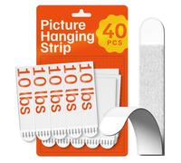 X-BET MAGNET Ultra-Strong Lot de 20 bandes de suspension pour photos avec support adhésif - Parfait pour les mises à niveau Rental Friendly - Bandes murales sans clous