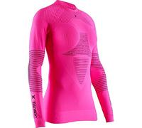 X-Bionic Energizer 4.0 Long Sleeves Tee Shirt Compression Maillot Baselayer Manches Longues pour Running Jogging Training Fitness Gym Femme, Neon Flamingo/Anthracite, FR : XL (Taille Fabricant : XL)