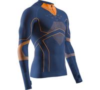 T-shirt X-Bionic Energy Accumulator Light Half Zip manche longue bleu orange - M