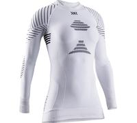 X-BIONIC Invent 4.0 Chemise à Col Rond et Manches Longues pour Homme, idéal pour Les Sports d'hiver, thermorégulation optimale et Compression légère - Blanc/Noir, XS