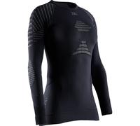 X-BIONIC Femme Invent 4.0 Round Neck Long Sleeves Women T shirt de sport maillot compression, Gris (Black/Charcoal), L EU
