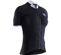 X-Bionic Invent 4.0 T-Shirt Maillot de Compression de Cyclism Zippé Manches Courtes Femme, Opal Black/Arctic White, FR : S (Taille Fabricant : S)