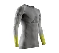 X-BIONIC Invent FX Long Sleeve Mens Shirt - Thermorégulation & Performance - 3D Bionic Sphere System - RETINA Technology - Idéal pour les sports d'hiver - Noir X/Gris/Gris clair, M, Gris rhinocéros