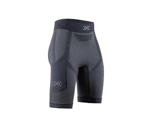 X-BIONIC Xceed Collant Court de Course pour Femme - avec HygroDiffuser et VectorSphere - Thermorégulation et évacuation de la Transpiration pour Un Confort Optimal - X Noir/Gris rhinocéros, XS