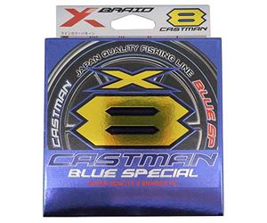 X-Braid Castman Blue Special X8, 300 m, No. 6, 39 kg, Silver Figred Mark tous les 10 m, UJ Green Mark tous les 50 m