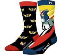[ X ] Capslab Chaussette Grendizer pour homme, 1 paire de chaussettes bleues, rouges et jaunes, confortables et douces, Bleu, rouge et jaune, 40