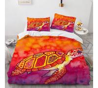 X Cm House De Couette Polyester-Coton Housse De Couette X Fille Avec Deux Taies D'oreiller Xcm Tortue De Mer Parures De Lit Doux Confortable