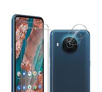 X-Dision [2 Pièces Protecteur D'écran Compatible avec Nokia X20 5G + [2 Pièces] Protecteur D'objectif de Caméra [Installation Facile,HD Clear,Technologie de Défense Multiple] Verre Trempé