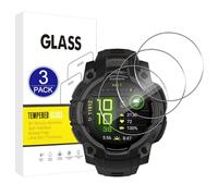 X-Dision Compatible avec Garmin Instinct 3 AMOLED (45MM) Protection d'écran, 3 Pièces [Dureté 9H, Haute Sensibilité, Incassable] 2,5D Haute Définition Films en Verre Trempé
