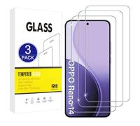 X-Dision Compatible avec OPPO Reno 14 5G Protection d'écran, 3 Pièces [Dureté 9H, Haute Sensibilité, Incassable] 2,5D Haute Définition Films en Verre Trempé