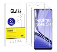 X-Dision Compatible avec Realme Note 50/Realme C51 Protection d'écran, 3 Pièces [Dureté 9H, Haute Sensibilité, Incassable] 2,5D Haute Définition Films en Verre Trempé