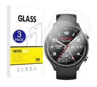 X-Dision Protection d'écran Compatible avec OnePlus Watch 2R,3 Pièces [Dureté 9H, Haute Sensibilité, Incassable] 2,5D Haute Définition Films en Verre Trempé pour OnePlus Watch 2R