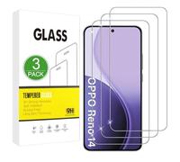 X-Dision Protection d'écran Compatible avec OPPO Reno 14 5G,3 Pièces [Dureté 9H, Haute Sensibilité, Incassable] 2,5D Haute Définition Films en Verre Trempé pour OPPO Reno 14 5G