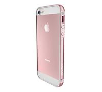 X-Doria La Coque pour iPhone SE et iPhone 5s/5 (Bump Gear Plus), Coque Bumper en Aluminium anodisé et en TPU, Rose Or