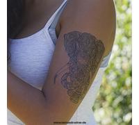x Éléphant Mandala Tatouage - Symbole bouddhiste - Afrique Design - Tatouage de peau (10 x Éléphant Mandala Tatouage)