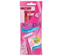 X-Epil - rasoir jetable à deux lames pour femmes (4 pièces)