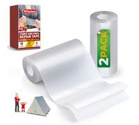 X Fasten Ruban de Réparation Tissu et Vinyle Transparent, 7,6 x 50,8 cm (2 Jeux) Kit de Réparation Imperméable pour Lit Gonflable et Tente