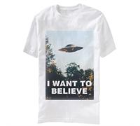 X-Files I Want to Believe White T-Shirt (Adult S)