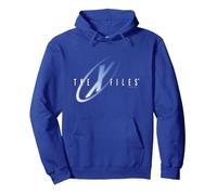 X-Files Iconic Big Chest Text Logo Sweat à Capuche, Unisexe pour Adultes, Bleu Royal, XXL