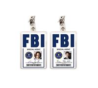 X Files Lot de 2 badges d'identification Dana Scully & Fox Mulder FBI