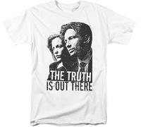 X Files T-Shirt Truth is Out There Mulder Scully 90s TV Show Science Fiction Tee White WhiteVintage T Shirt Short Sleeve Funny Top White 3XL