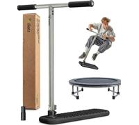 X-GETZ Trottinette freestyle Pro Trampoline pour enfants et adultes - Pratique en toute sécurité à l'intérieur et à l'extérieur - Trottinette freestyle légère et durable sans roue - Guidon réglable