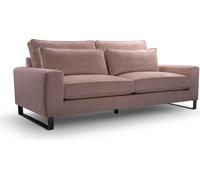 X-Group4th Canapé d'angle "CARA" 221x106x90 cm - Canapé luxueux sans fonction de couchage Avec mousse à mémoire de forme Pour un confort d'assise optimal - Haute qualité, Pratique, Couleur : PULVERPIN