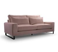X-Group4th CARA Canapé d'angle de luxe, 221 x 106 x 90 cm, sans fonction de sommeil, avec mousse à mémoire de forme, pour un confort d'assise optimal, pratique, couleur : rose poudré