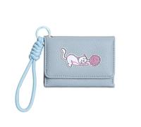 X-Institute Adorable Portefeuille À De Chats De Dessin Animé Sangle Détachable Poche pour Pièces De Monnaie À Main en PU Essentiel De Voyage pour Femmes Et Filles Portefeuille Portable avec Poche
