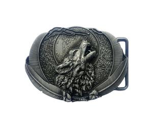 X-Institute Boucle De Ceinture Vintage Loup Pour Pantalons Jeans Fermoir En Métal Adolescents Garçons Hommes Boucle De Ceinture Universelle Cowboy Hommes