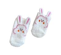 X-Institute Chaussettes En Peluche Pelucheuses Pour Femmes Oreilles De Lapin Mignonnes Épaisses Thermiques Chaudes Pour Dormir À La Maison En Fourrure Mollet Moyen Élégantes Et Chaudes