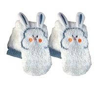 X-Institute Chaussettes En Peluche Pelucheuses Pour Femmes Oreilles De Lapin Mignonnes Épaisses Thermiques Chaudes Pour Dormir À La Maison En Fourrure Mollet Moyen Élégantes Et Chaudes