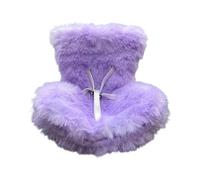 X-Institute Decorative ABS Car Seat Holder Furry for 10-17cm Dolls Safe Travel Display Ornament Display Stand Doll Protection Cute Interior Decors Accessories Air Vent Clip Holder