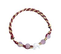 X-Institute Dolphin Pendant Handwoven Colorful String Hand Chain Adjustable Lucky Bangle Jewelry Accessory for Couples Dolphin Handchain