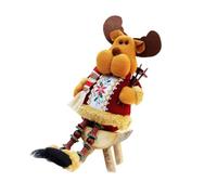 X-Institute Figurines De Renne en Peluche sur Le Thème Noël Bonhomme Neige Décorations Table pour La Maison Le Bureau Et Les Figurines Noël en Tissu Doux Décorations Fête