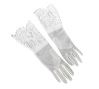 X-Institute Gants en dentelle extensibles pour mariage, danse, bal de fin d'année, fête, concert, opéras, photographie de mariage, blanc, taille unique
