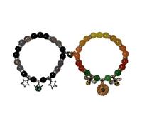 X-Institute Heart Designs Couple Bracelets Comfortable and Secure Fit Portable for Couples and Friend on Special Occasions Elastic Comfortable Wear