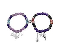 X-Institute Heart Designs Couple Bracelets Comfortable and Secure Fit Portable for Couples and Friend on Special Occasions Elastic Comfortable Wear