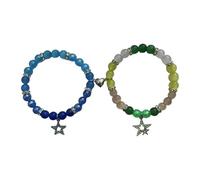 X-Institute Heart Designs Couple Bracelets Comfortable and Secure Fit Portable for Couples and Friend on Special Occasions Elastic Comfortable Wear