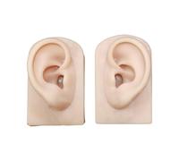X-Institute Modèle d'oreille artificielle en silicone souple pour oreille gauche et droite pour entraînement d'acupuncture, accessoires de présentation de bijoux pratiques