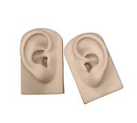 X-Institute Modèle d'oreille artificielle en silicone souple pour oreille gauche et droite pour entraînement d'acupuncture, accessoires de présentation de bijoux pratiques