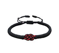 X-Institute National Lucky String Lovers Bracelet tressé fait à la main avec nœud concentrique pour femmes hommes bijoux cadeau noir rouge tressé bracelet corde bracelet pour femmes, hommes, garçons