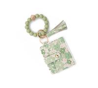 X-Institute Wristlet Keychain Wallet Credit Card Holder Keyring Thin Purse Bangle Tassels Key Rings for Women Girls Gift Wallet Wristlet for Women