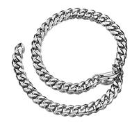X/L Collier Hip Hop Xxxtentacion Tour de Cou réglable chaîne à maillons cubains avec Queue Rappeur Collier en Acier Inoxydable Miami pour Hommes pour Xxxtentacion (Color : A, Size : 13mm/56cm)