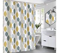 X-Labor Rideau de douche imperméable - 240 x 200 cm - En textile épais - Anti-moisissure - Avec 12 anneaux de rideau de douche - Lavable - 240 x 200 cm - Motif B