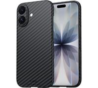 X-level Coque Compatibile avec iPhone 17, 0.35mm Slim Case Ultra Mince Housse de Protection Anti-Rayures Fibre Carbone Texture Hard Cover Etui pour iPhone 17- Noir