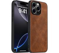 X-level Cuir Coque pour iPhone 16 Pro Max,Premium PU Cuir,Etui Protection élégante Et Fine Ultra-Mince Antichoc Coque Compatible avec iPhone 16 ProMax Case - Marron
