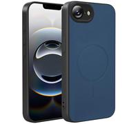 X-level Étui en cuir véritable pour iPhone 16e, compatible avec MagSafe, coque fine, antidérapante, anti-rayures et absorbant les chocs pour iPhone 16e, bleu