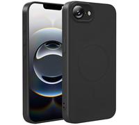 X-level Étui en cuir véritable pour iPhone 16e, compatible avec MagSafe, coque fine, antidérapante, anti-rayures et absorbant les chocs pour iPhone 16e - Noir