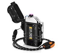 x-lighter Briquet à arc étanche, rechargeable par USB, sans flamme, coupe-vent, pour homme et papa